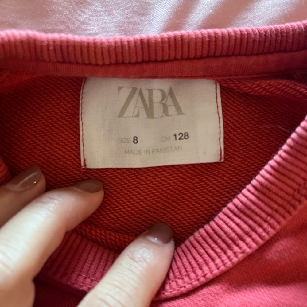 Zara Kids Coral Crew Neck Sweater - Picture 2 of 2